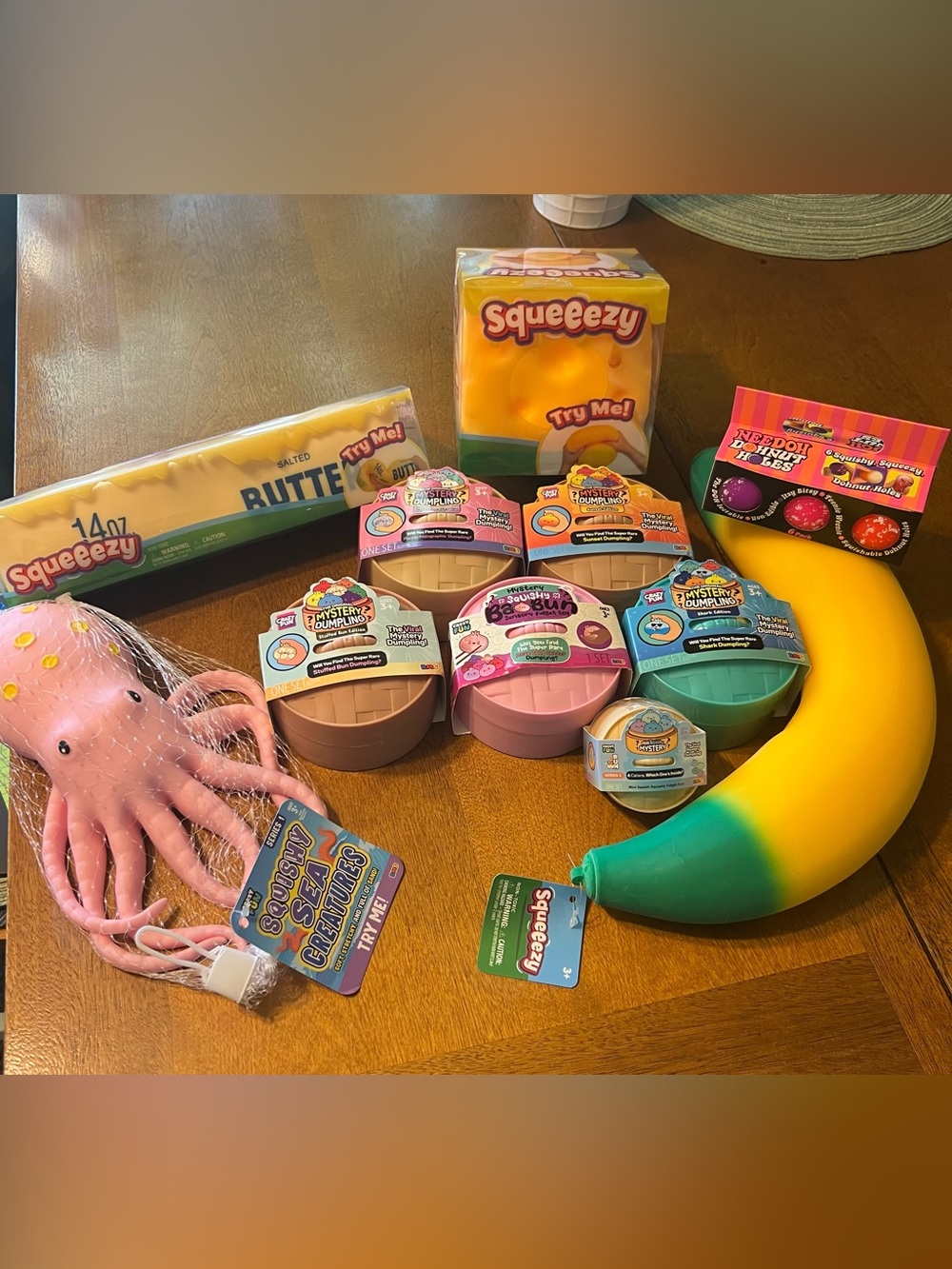 Huge Viral Squishy Toy Bundle NeeDoh Sunny Days RMS Dumplings